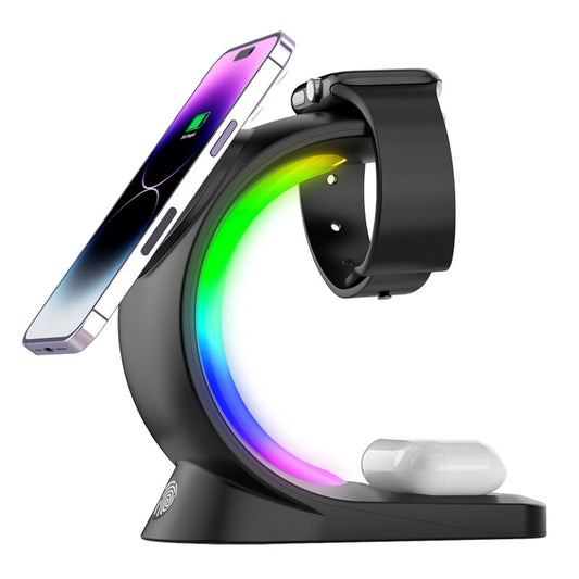 4-in-1 Magnetic Wireless & Fast Charging Station for iPhone, AirPods & Watch
