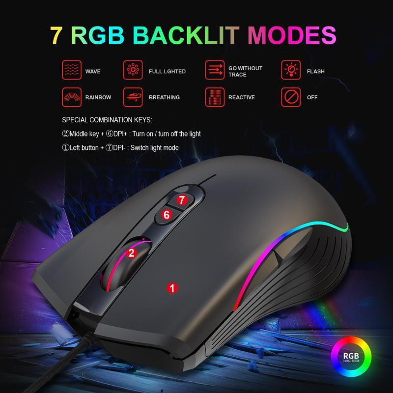RGB Wired Gaming Mouse – High-Performance LED Mouse