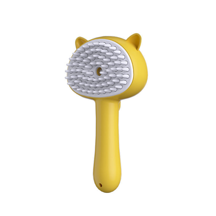 Rechargeable Cat & Dog Grooming Brush – Self-Cleaning Slicker with Mist