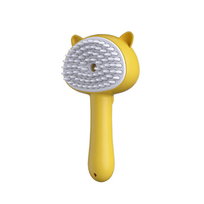 Rechargeable Cat & Dog Grooming Brush – Self-Cleaning Slicker with Mist