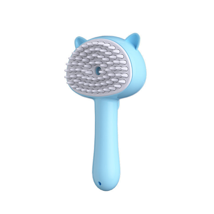 Rechargeable Cat & Dog Grooming Brush – Self-Cleaning Slicker with Mist