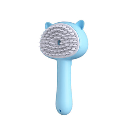 Rechargeable Cat & Dog Grooming Brush – Self-Cleaning Slicker with Mist