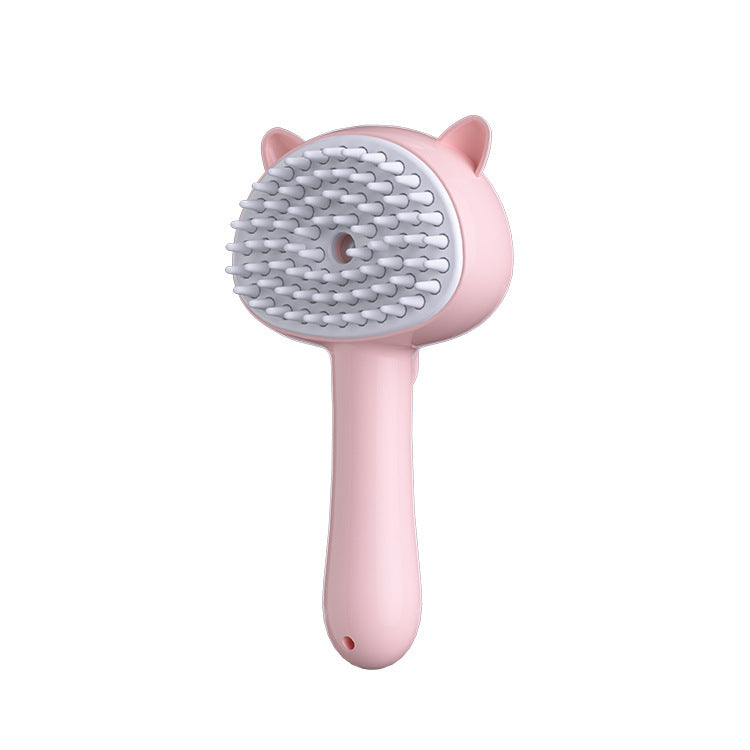 Rechargeable Cat & Dog Grooming Brush – Self-Cleaning Slicker with Mist